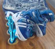 Sepatu Roda Anak Power Superb Inline Skate berwarna biru